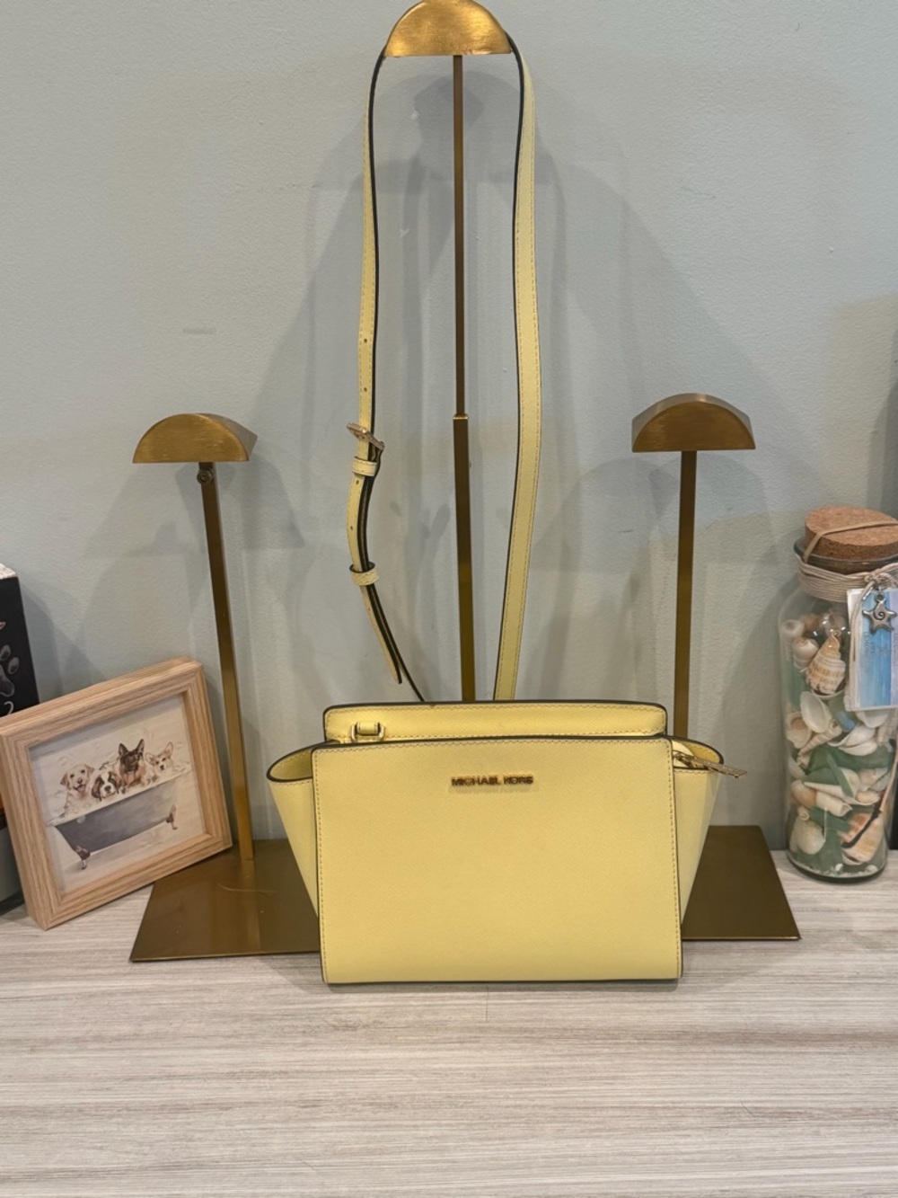 Michael Kors Buttercup Yellow Leather Crossbody Bag
